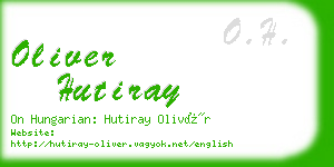 oliver hutiray business card